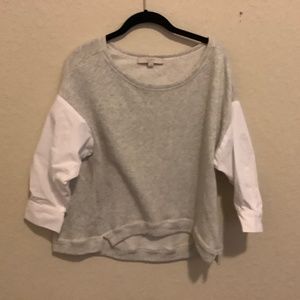 gray sweatshirt
